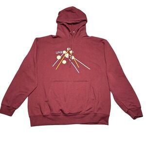 UMA Graphic Print Skating Hoodie Pullover Long Sleeve Streetwear USA made sz L‎